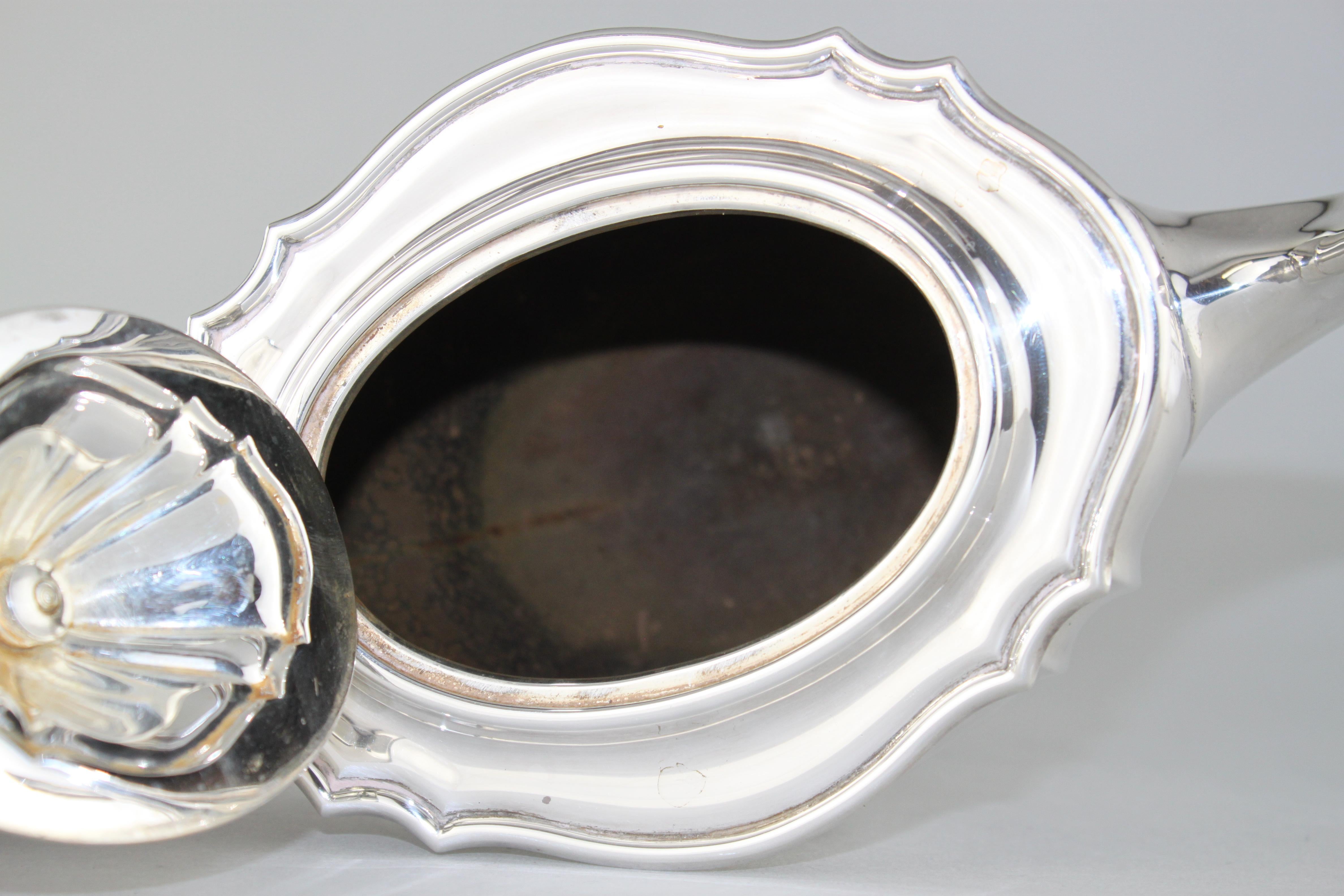 Antique Sterling Silver Three-Piece Tea Service Set, Birmingham, 1924 1