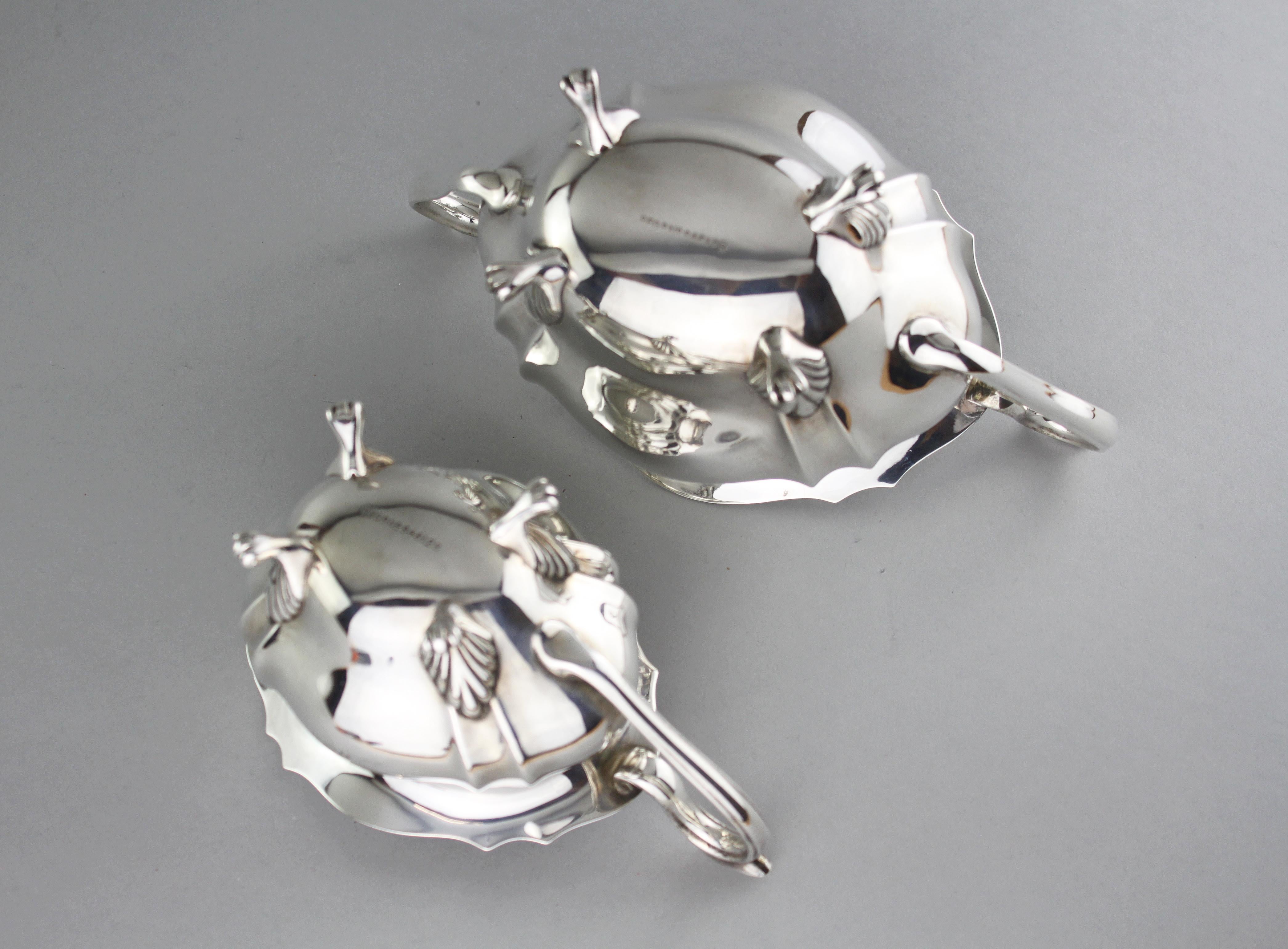 Antique Sterling Silver Three-Piece Tea Service Set, Birmingham, 1924 3
