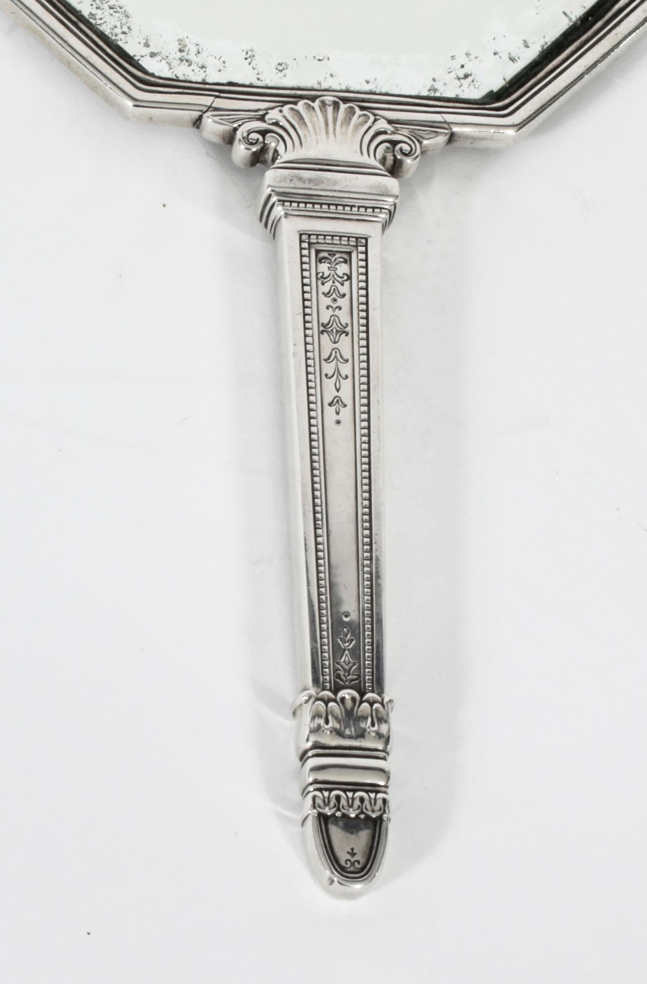 Antiker Tiffany & Co.-Handspiegel aus Sterlingsilber, frühes 20. Jahrhundert im Angebot 7