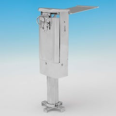 Antica lampada da viaggio o da carrozza in argento 925 - London Lamps 1895