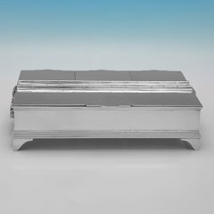 Antique sterling silver Treasury ink stand made by Tessiers of Bond Street 1924