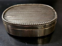 Antique Sterling Silver Snuff Trinket Box, Circa 19th Century