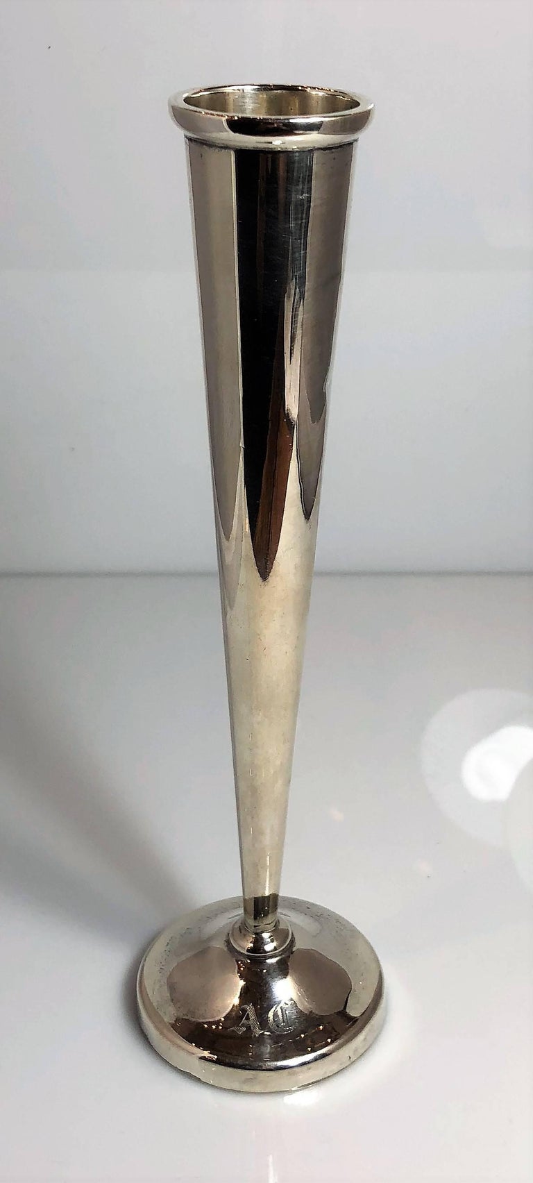 Antique Sterling Silver Trumpet Vase Made for Tiffany and Co., circa