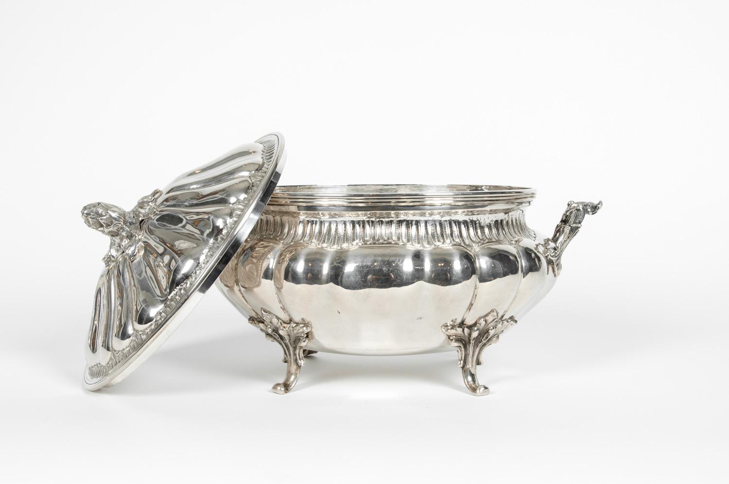 Antique Sterling Silver Two Piece-Covered Tureen 2