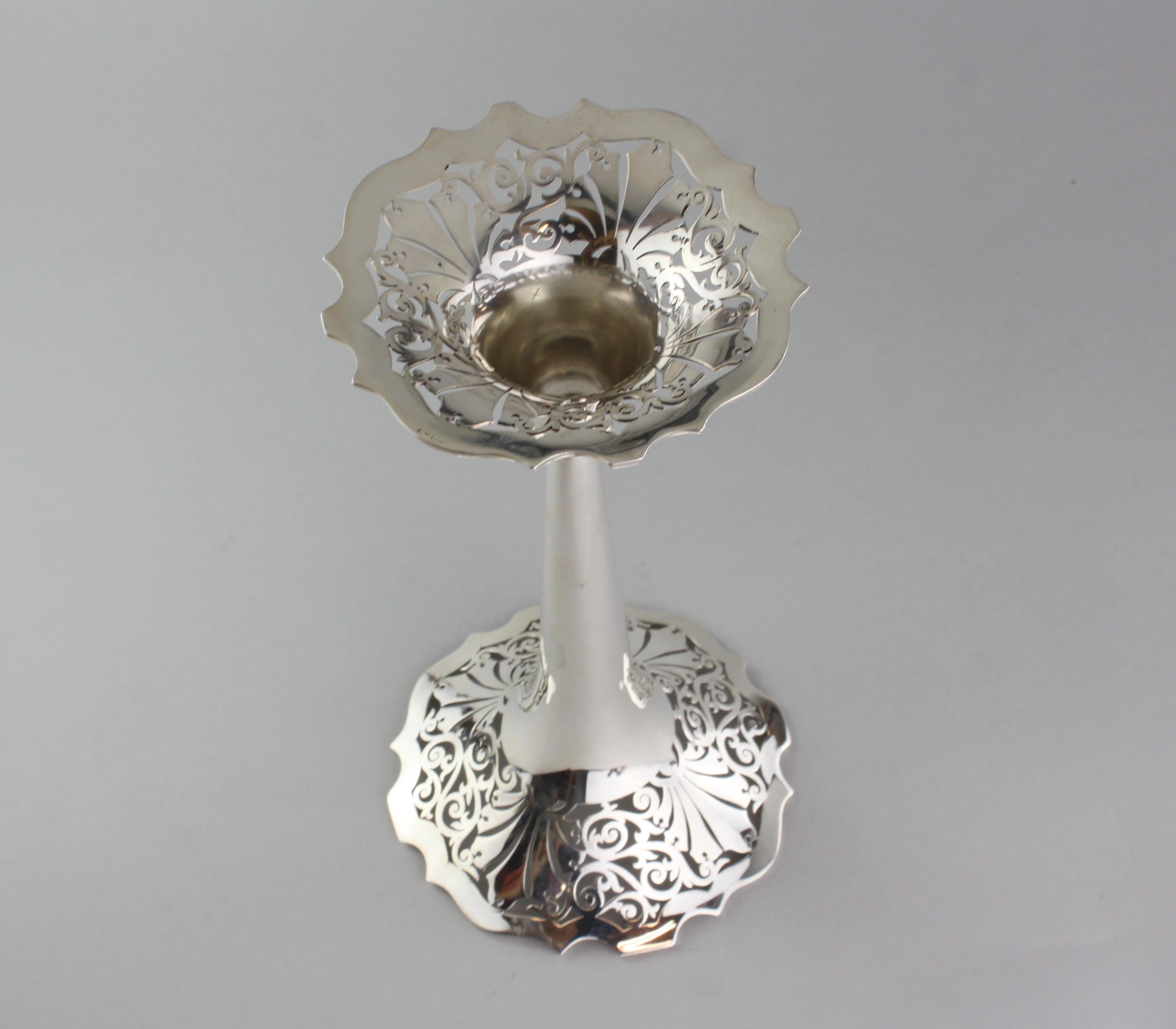 vintage sterling silver vase
