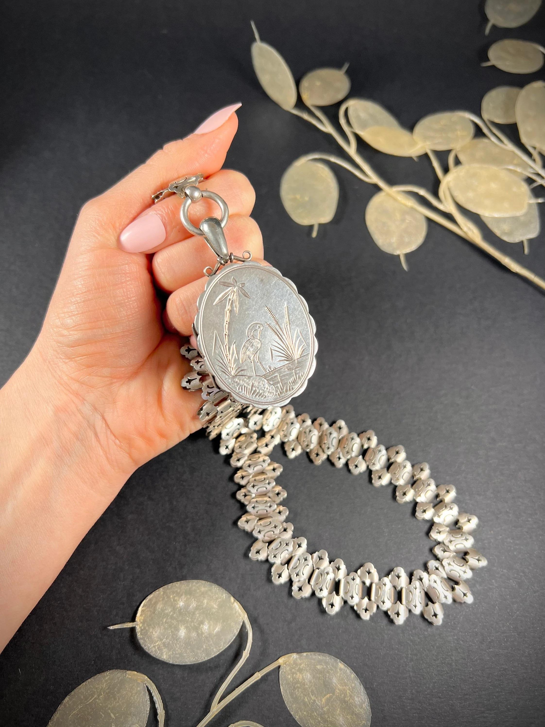 book necklace silver