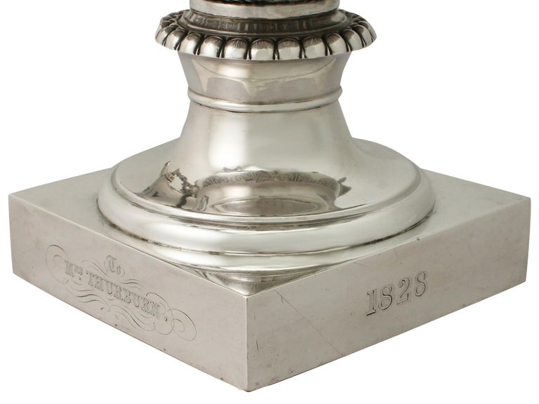 Antique Sterling Silver Warwick Vase Samovar Centerpiece For Sale at