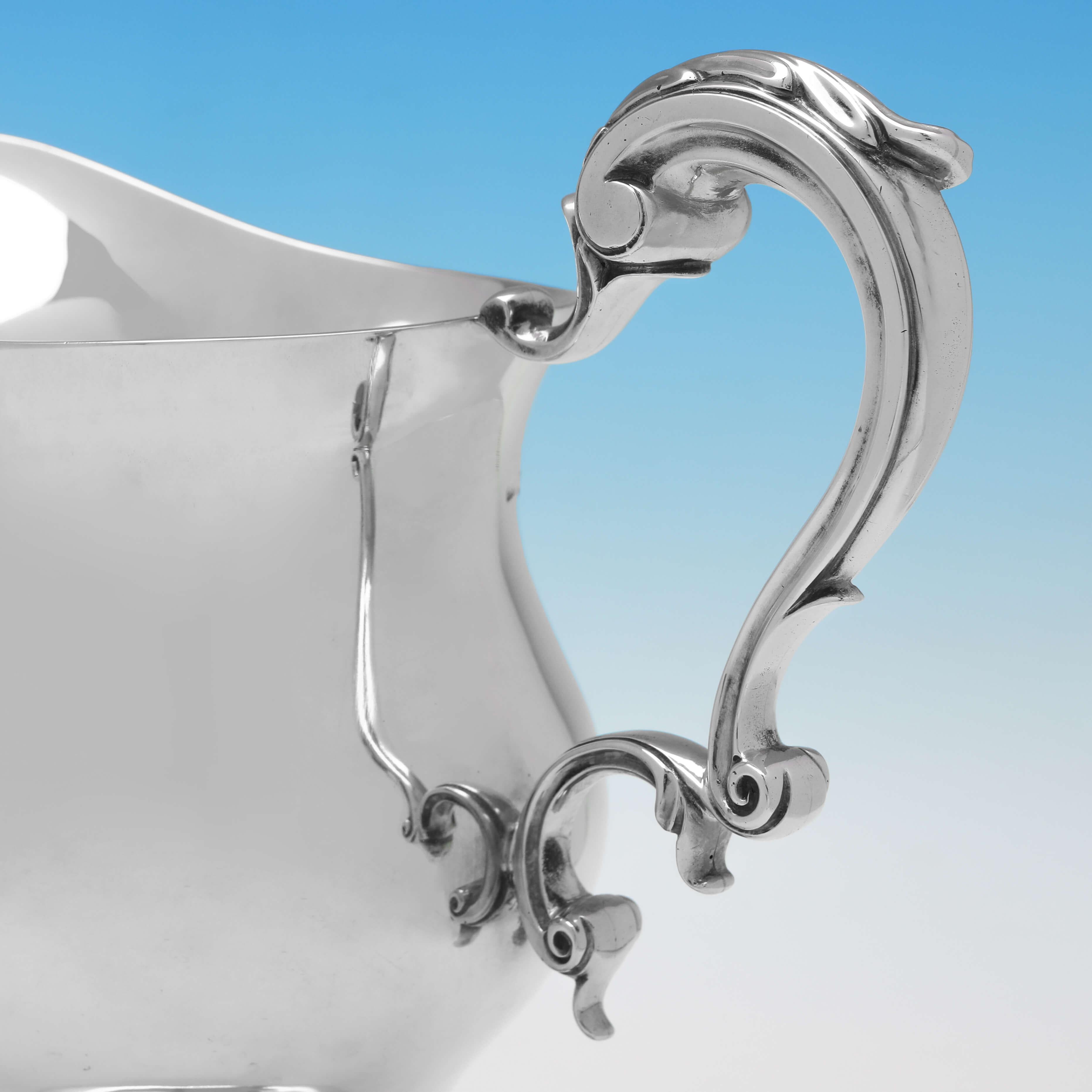 George I Antique Sterling Silver Water Jug - L. A. Crichton - London 1918 For Sale