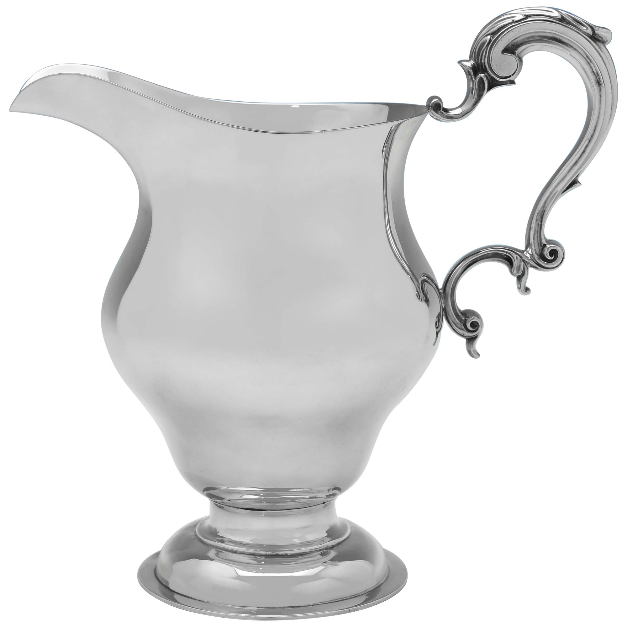 Antica brocca per acqua in argento sterling - I.L.A. Crichton - Londra 1918