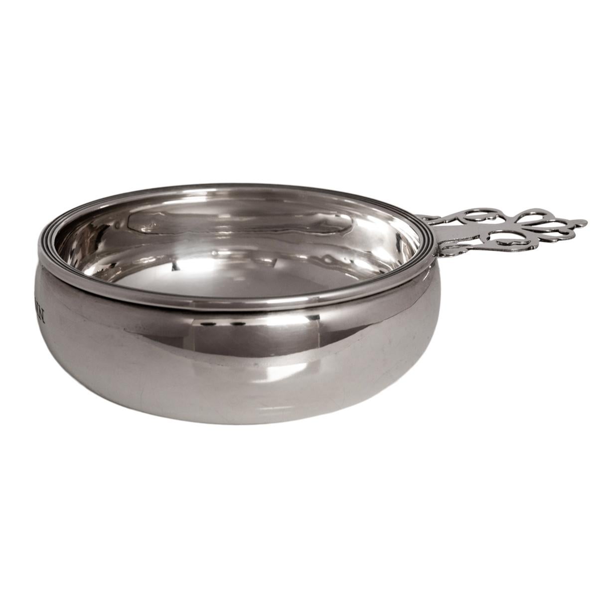 Antique Sterling Silver Wine Baby Porringer Engraved 