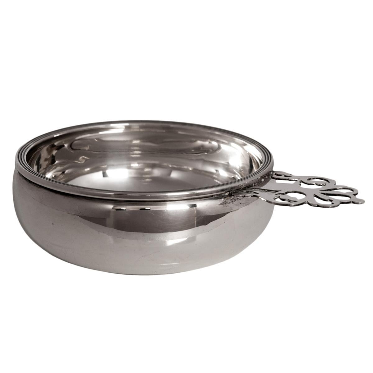 Antique Sterling Silver Wine Baby Porringer Engraved 