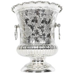 Antique Sterling Silver Wine Cooler with Handles