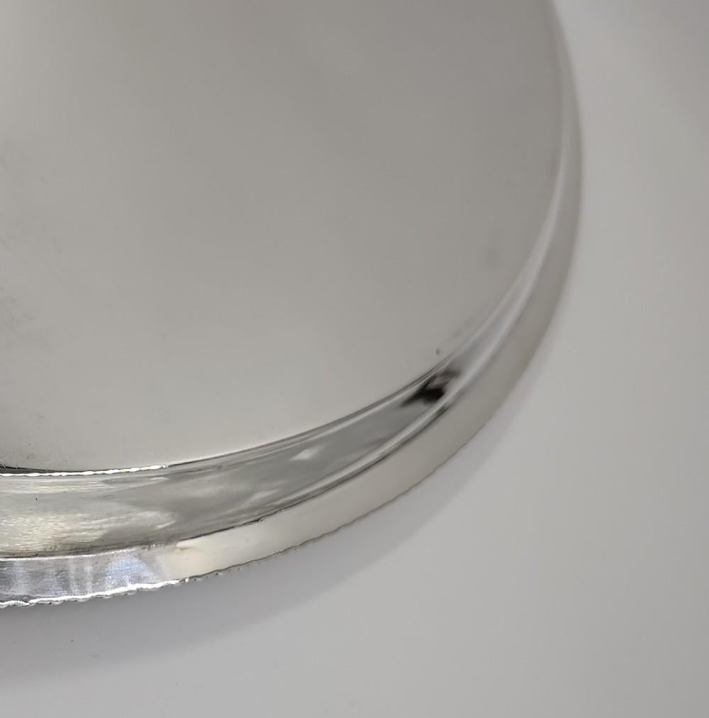 Antique Sterling Solid Silver Heavy Oval Form Tea Tray 1840 Grams In Good Condition For Sale In Derby, England