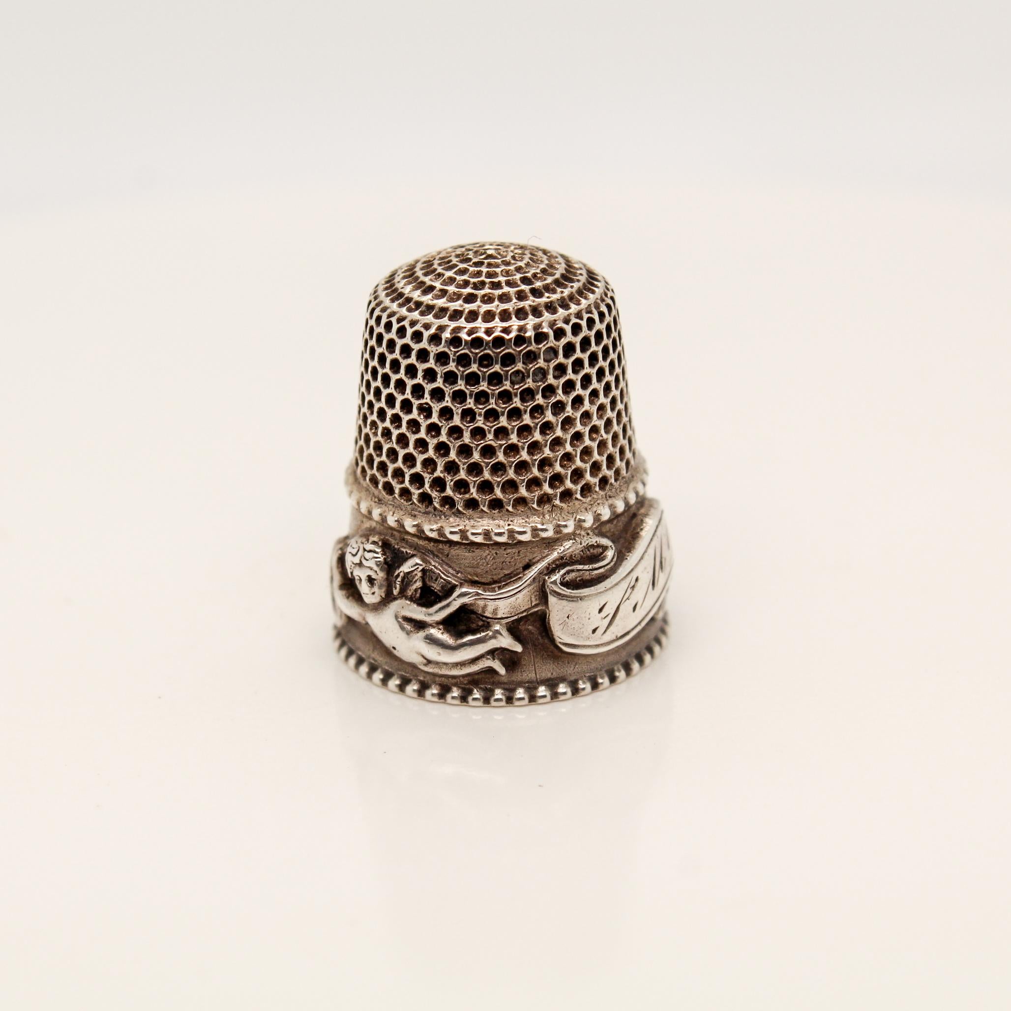 antique silver thimbles