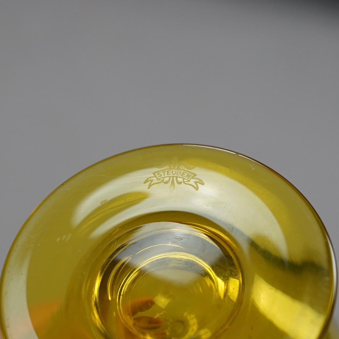 Antique Steuben Amber Art Glass Tumble Up Carafe Circa 1920 4