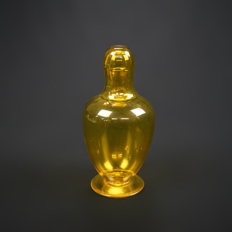 Antique Steuben Amber Art Glass Tumble Up Carafe Circa 1920 For Sale at ...
