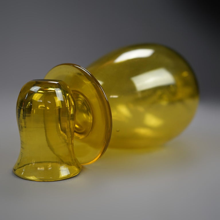 Antique Steuben Amber Art Glass Tumble Up Carafe Circa 1920 at 1stDibs