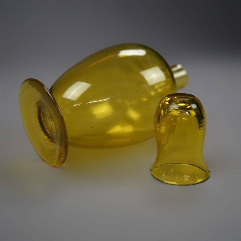 Antique Steuben Amber Art Glass Tumble Up Carafe Circa 1920 For Sale at ...