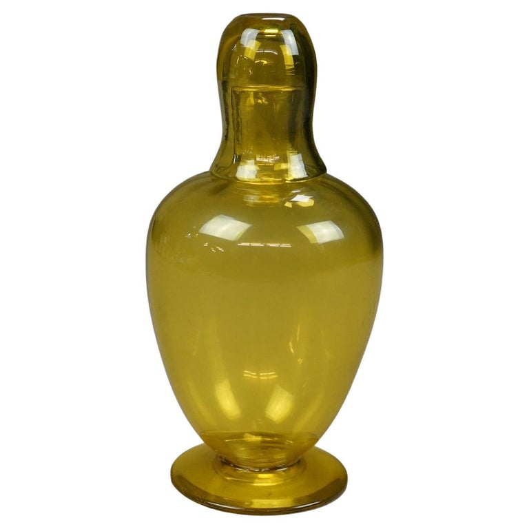 Antique Steuben Amber Art Glass Tumble Up Carafe Circa 1920 at 1stDibs