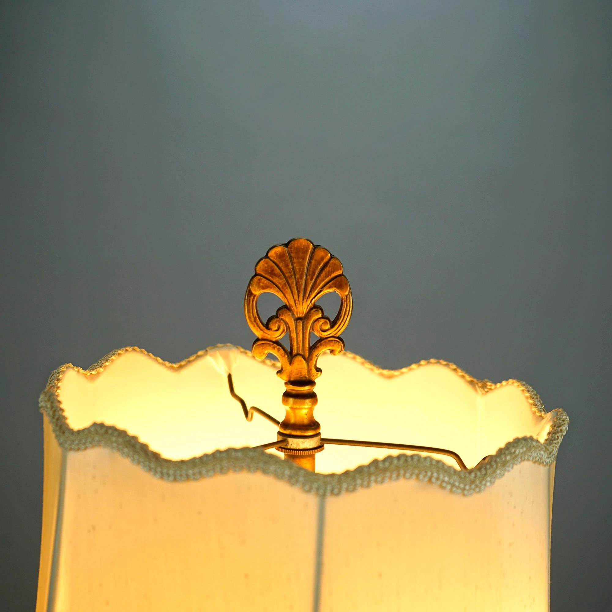 Arts and Crafts Antique Steuben Aurene Art Glass Table Lamp, circa 1920