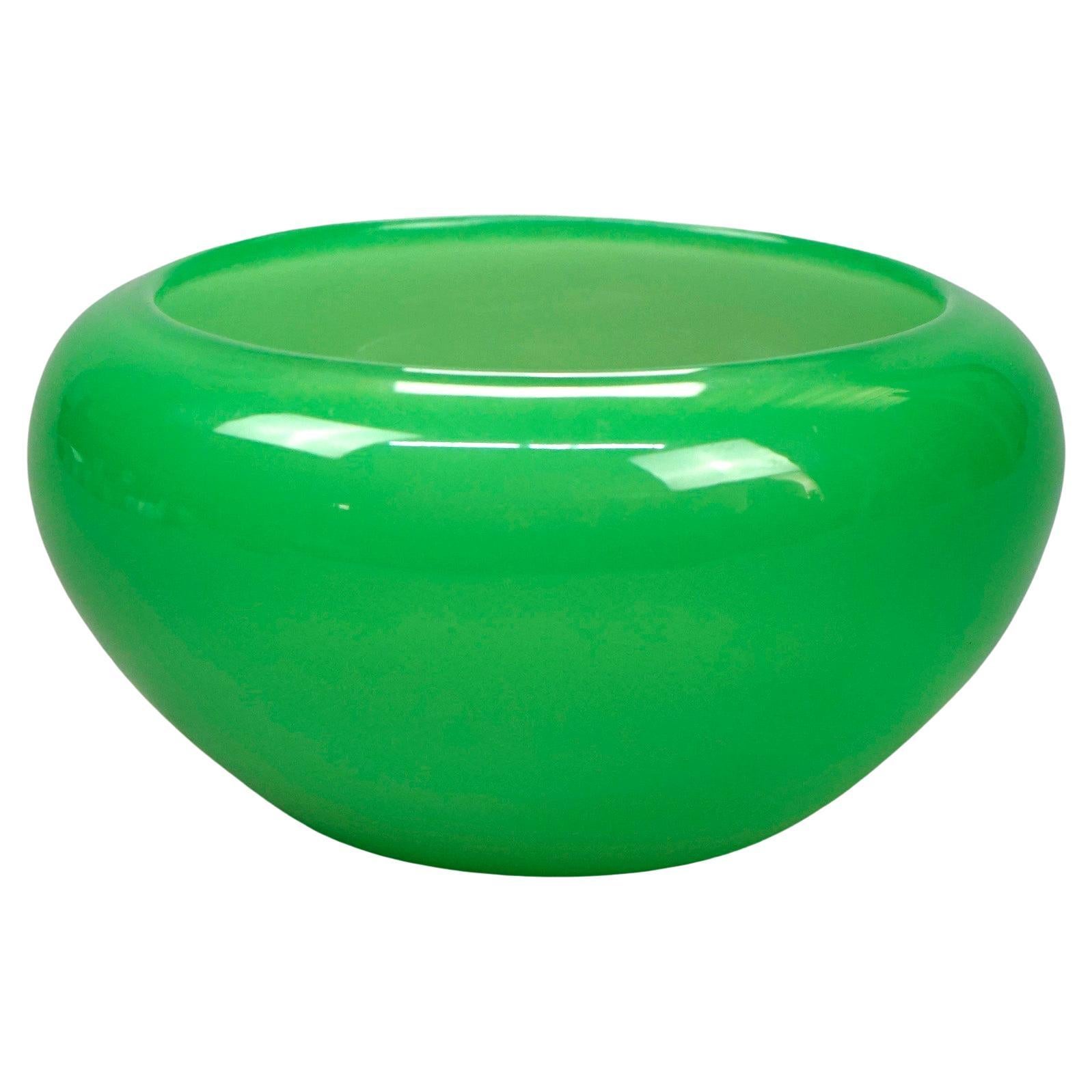 Antique Steuben Jade Green Art Glass Bowl Circa 1930, Unsigned