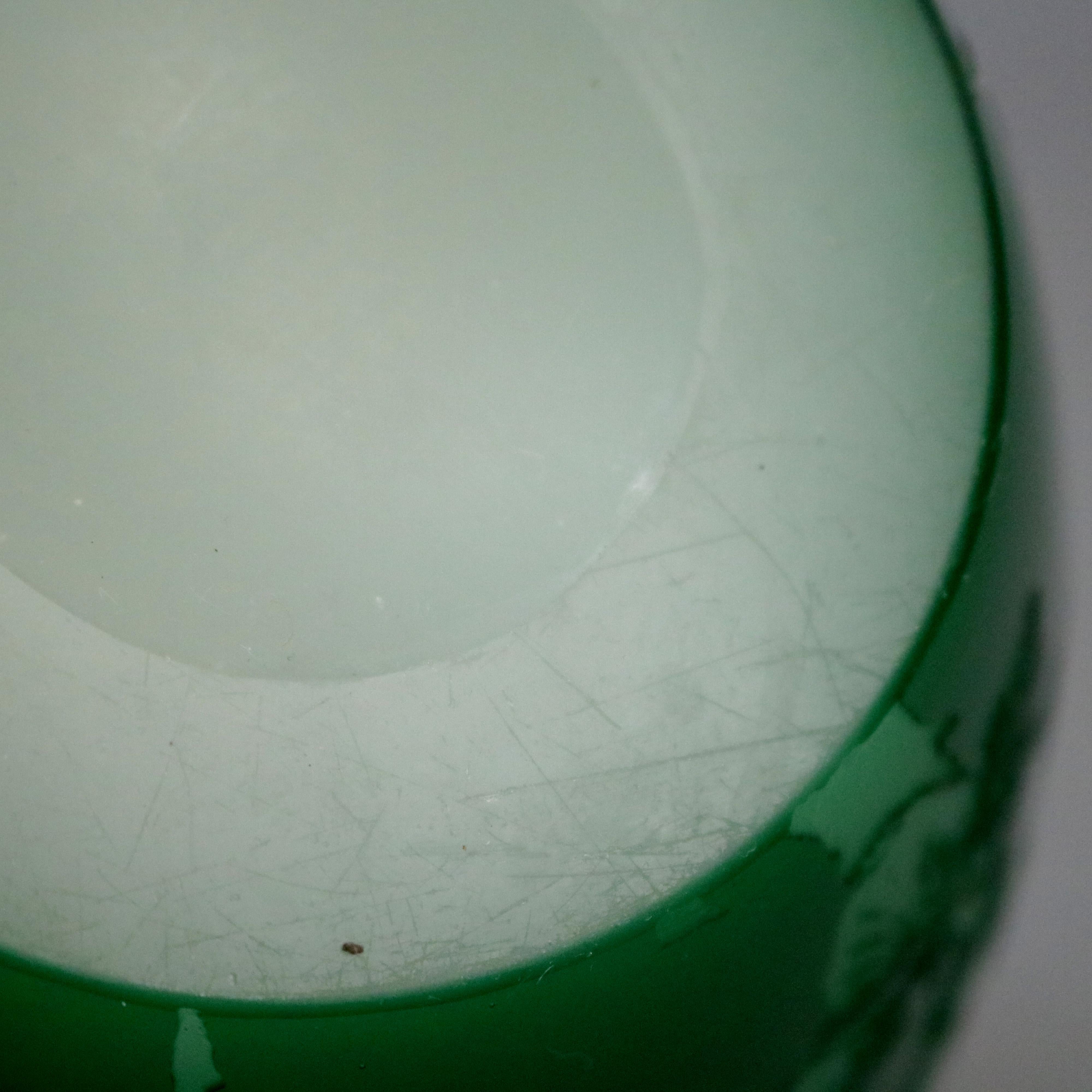Antique Steuben Jade Green Cut Back Asian Style Bird and Floral Vase, circa 1930 2
