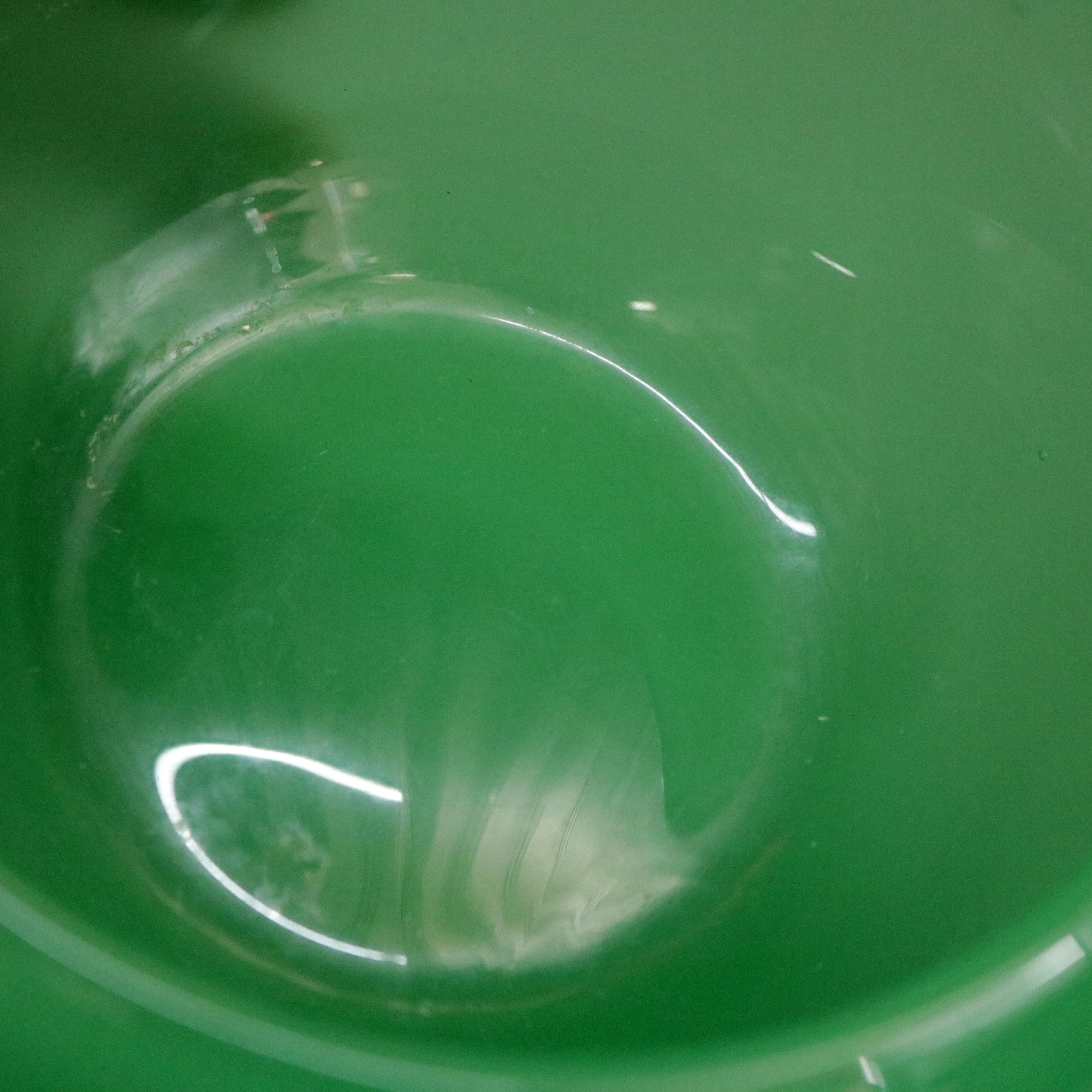 Antique Steuben Jade Green Mouth Blown Art Glass Bowl, circa 1930 1