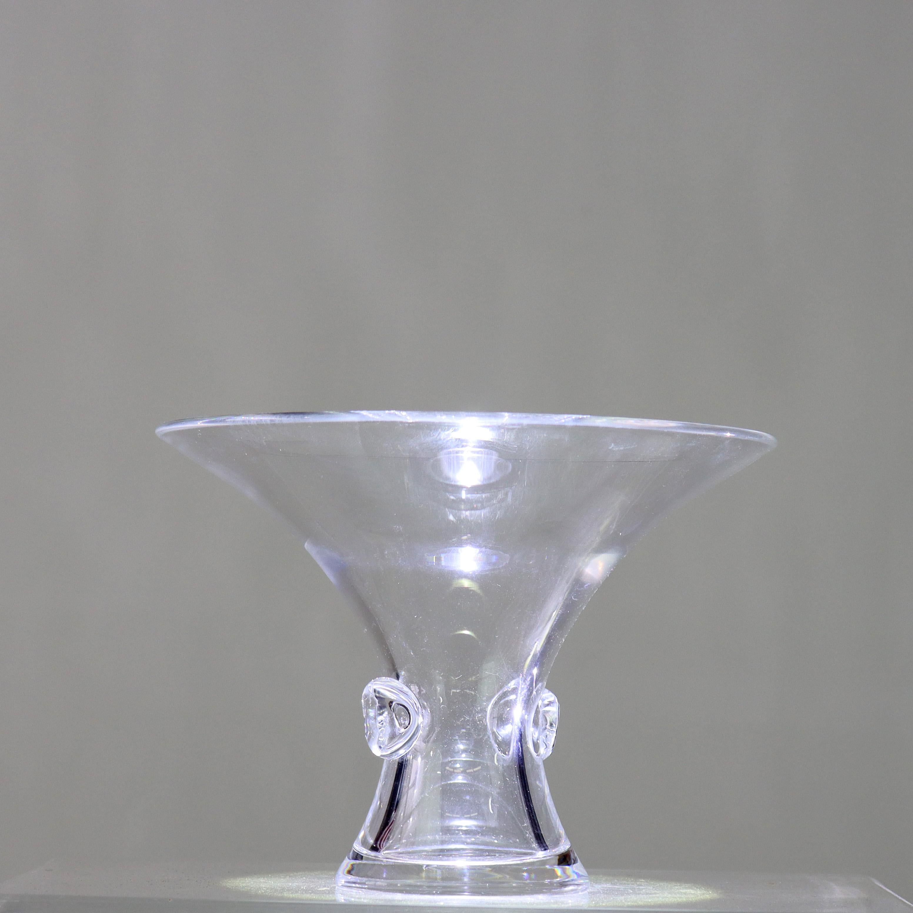 Antique Steuben MCM Art Glass Fluted Vessel Signed C1930 For Sale 3