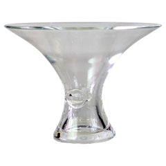 Antique Steuben MCM Art Glass Fluted Vessel Signed C1930
