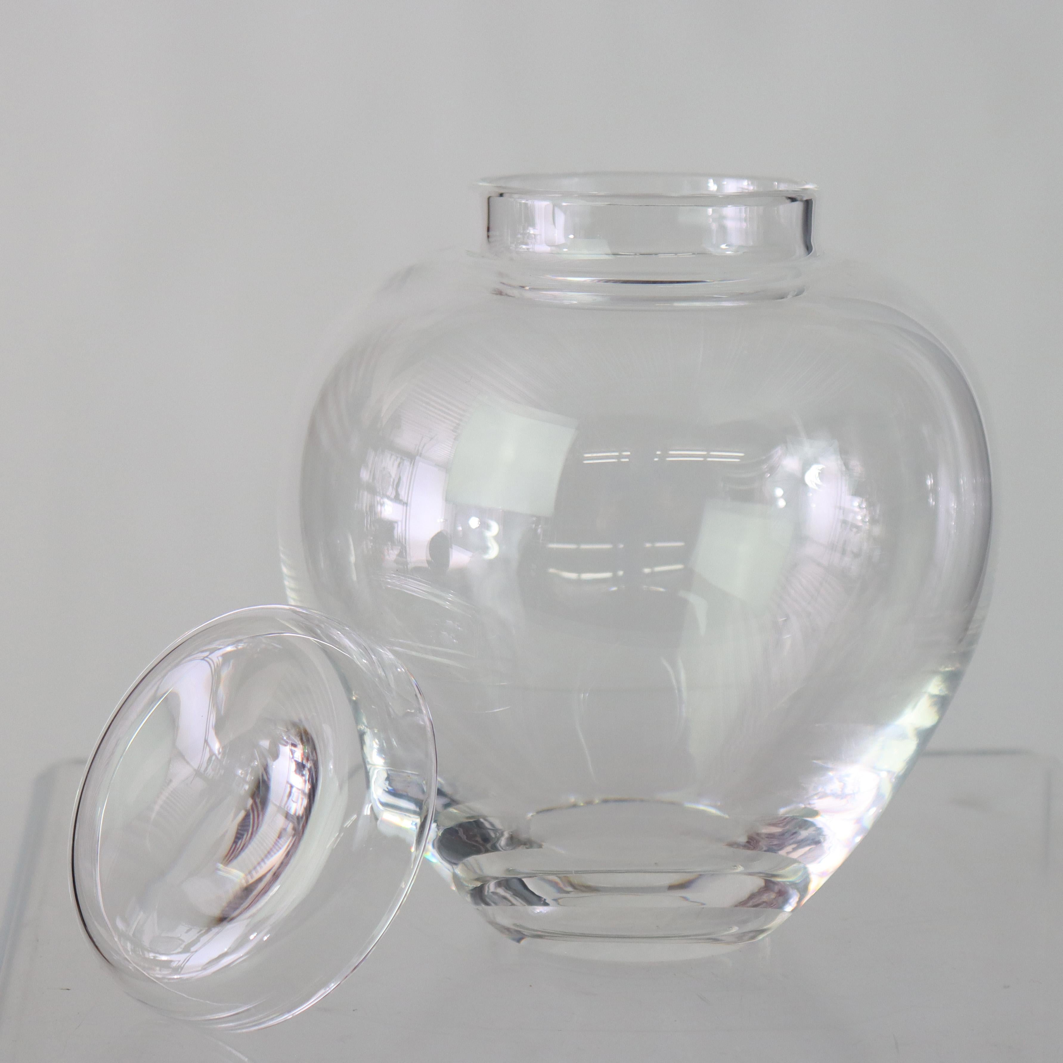 Antike Steuben MCM Kunstglas Deckelgefäß unterzeichnet C1930 (20. Jahrhundert) im Angebot