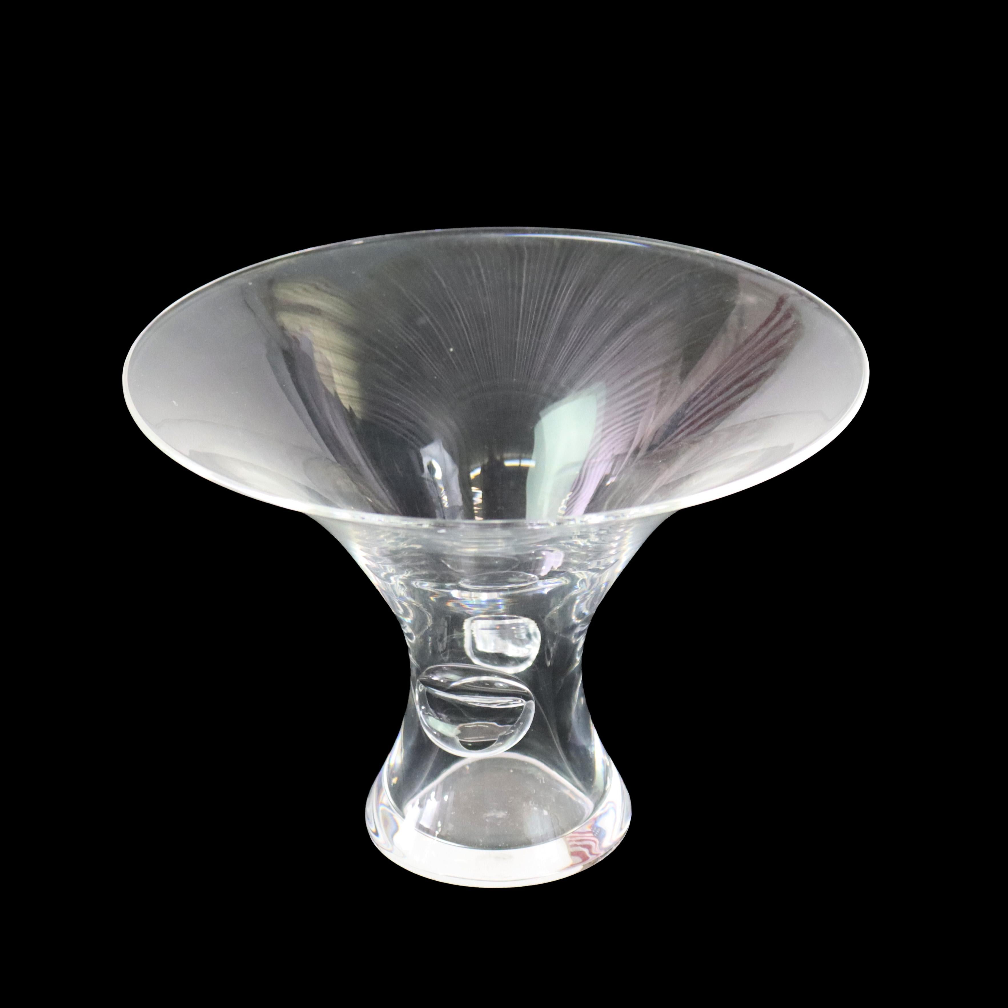 Antike Steuben MCM Kunstglas Trompete Vase signiert C1930 (4 3/4