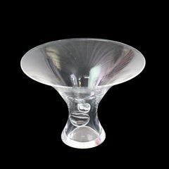 Antique Steuben MCM Art Glass Trumpet Vase Signed C1930