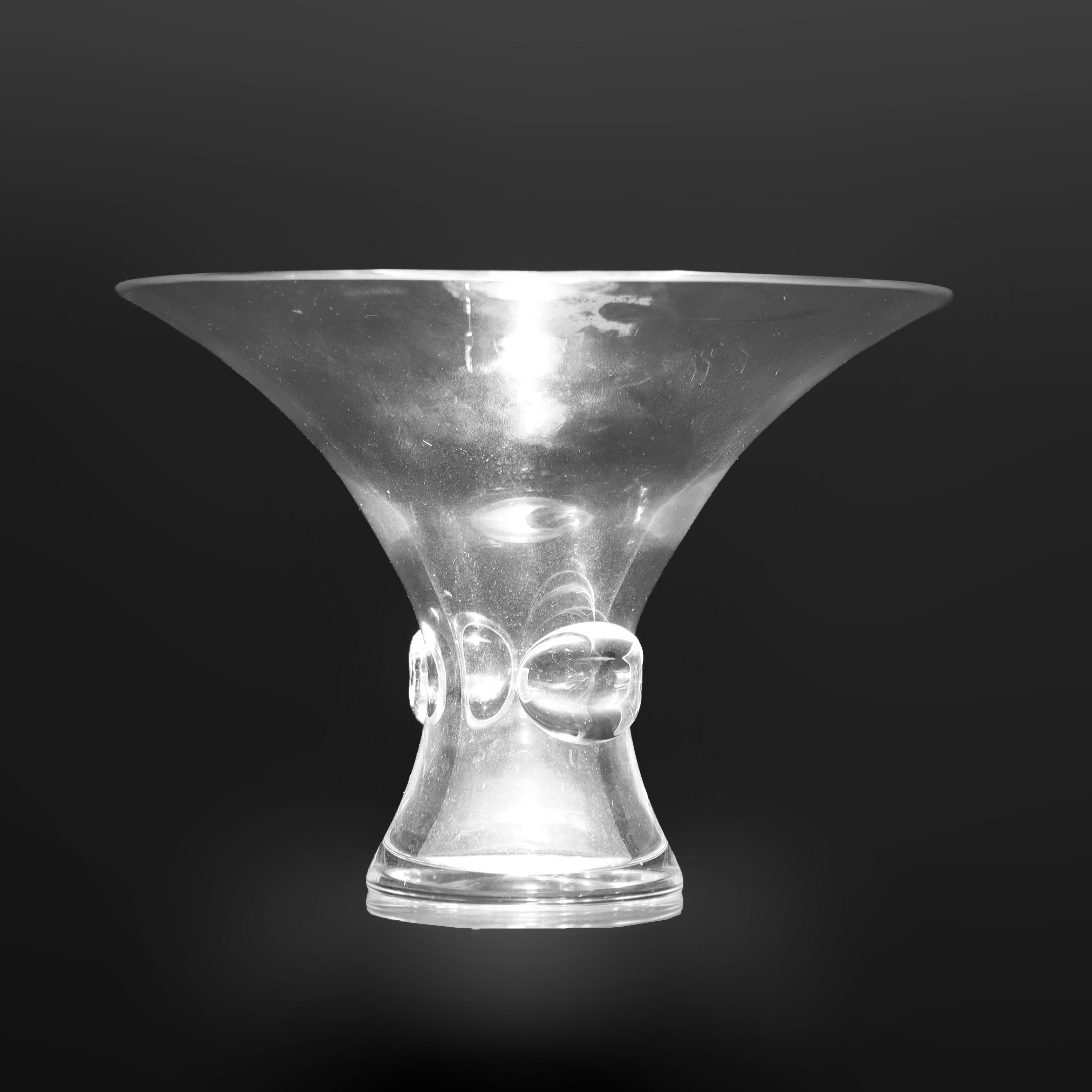 Antike Steuben MCM Kunst Glas Trompete Vase unterzeichnet C1930 im Angebot 1