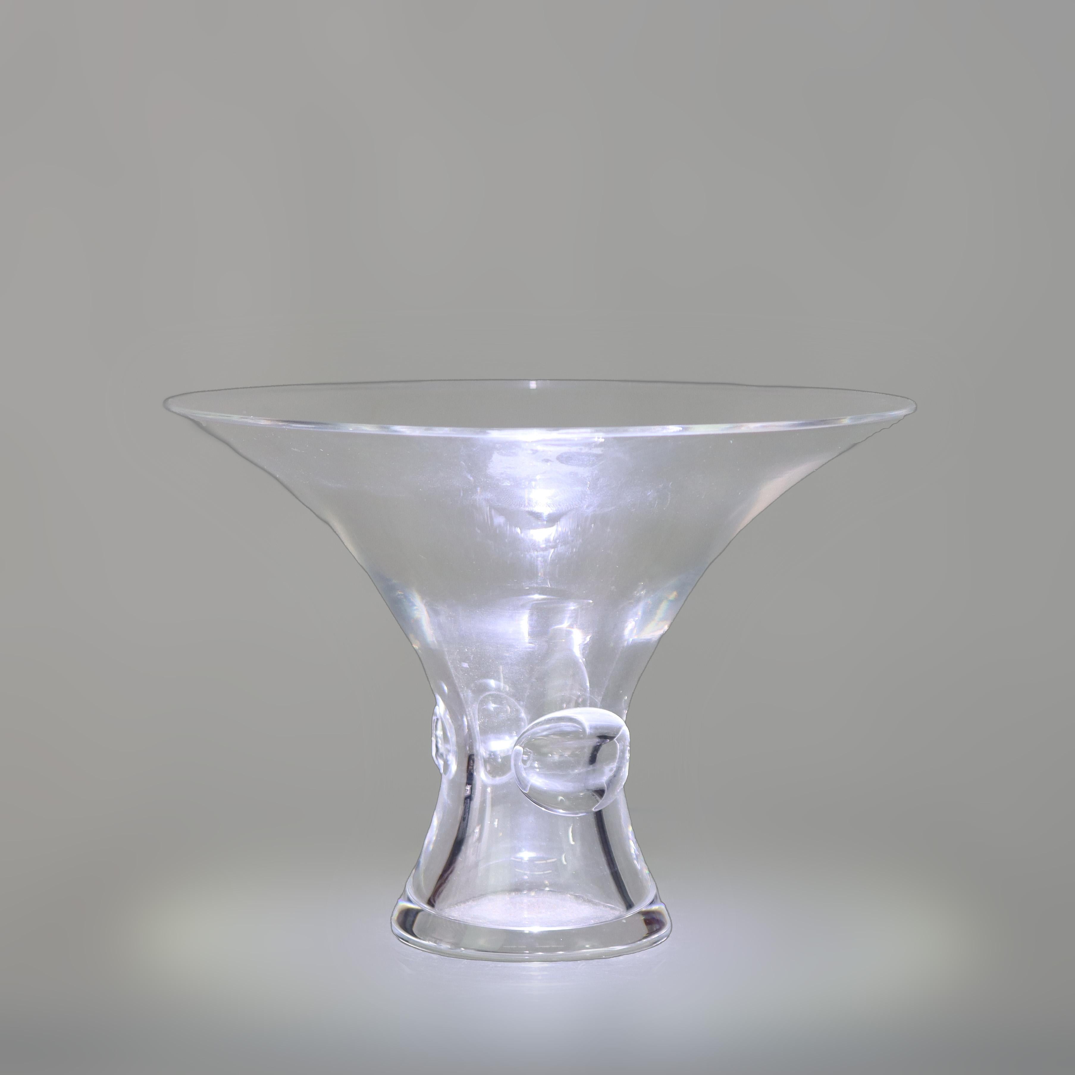 Antike Steuben MCM Kunst Glas Trompete Vase unterzeichnet C1930 im Angebot 3