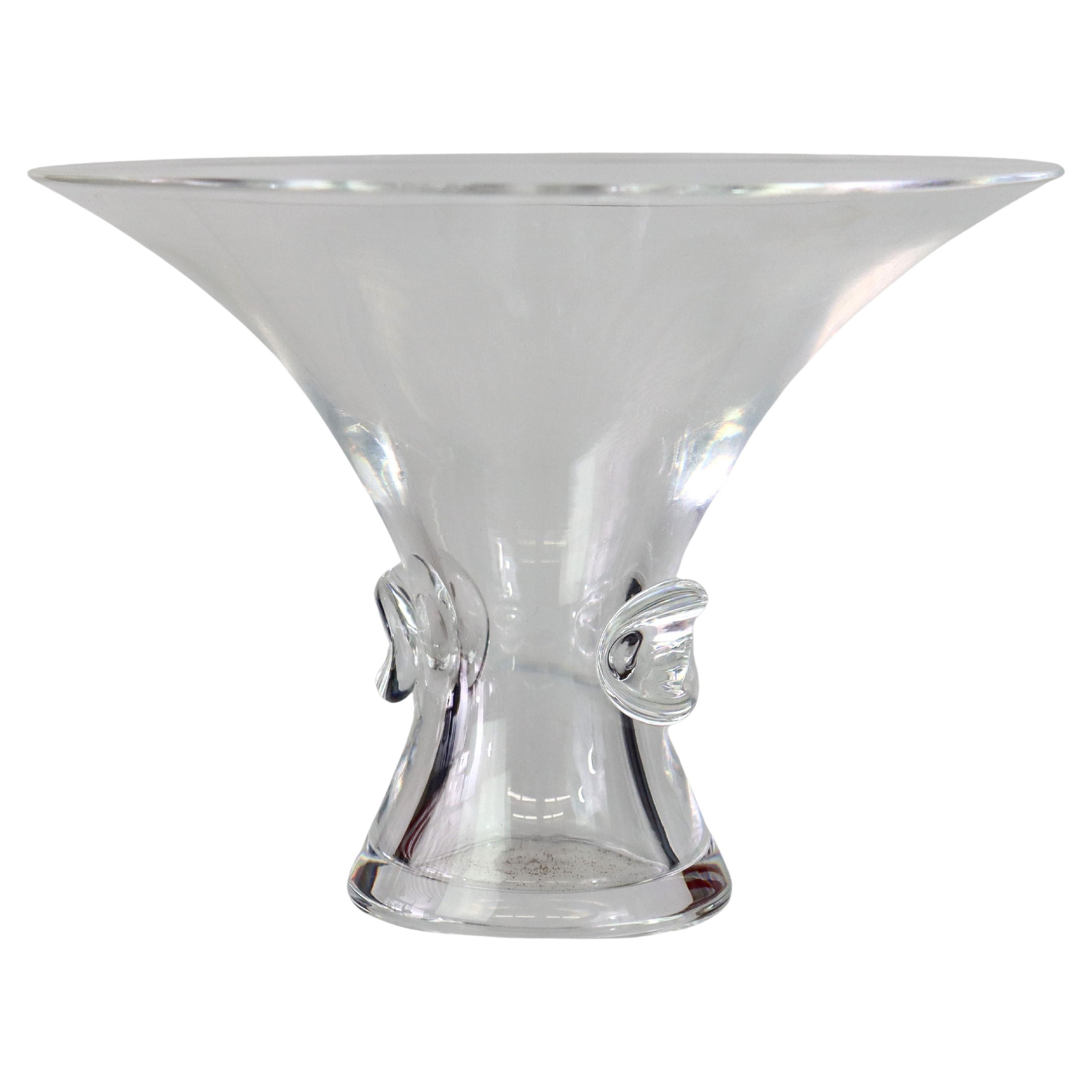 Antique Steuben MCM Art Glass Trumpet Vase Signed C1930
