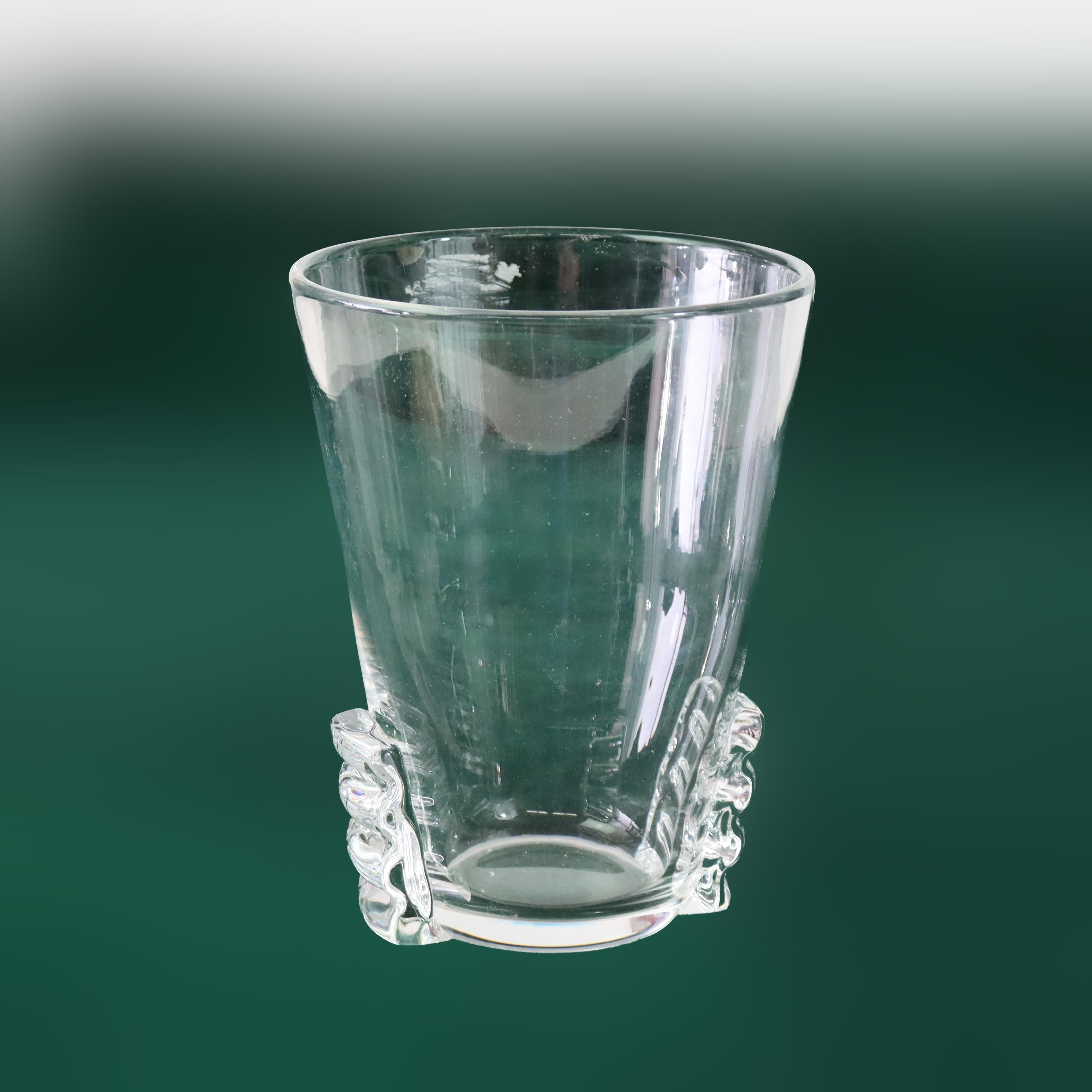 Antike Steuben MCM Kunstglas Gefäß signiert C1930 (7 1/2
