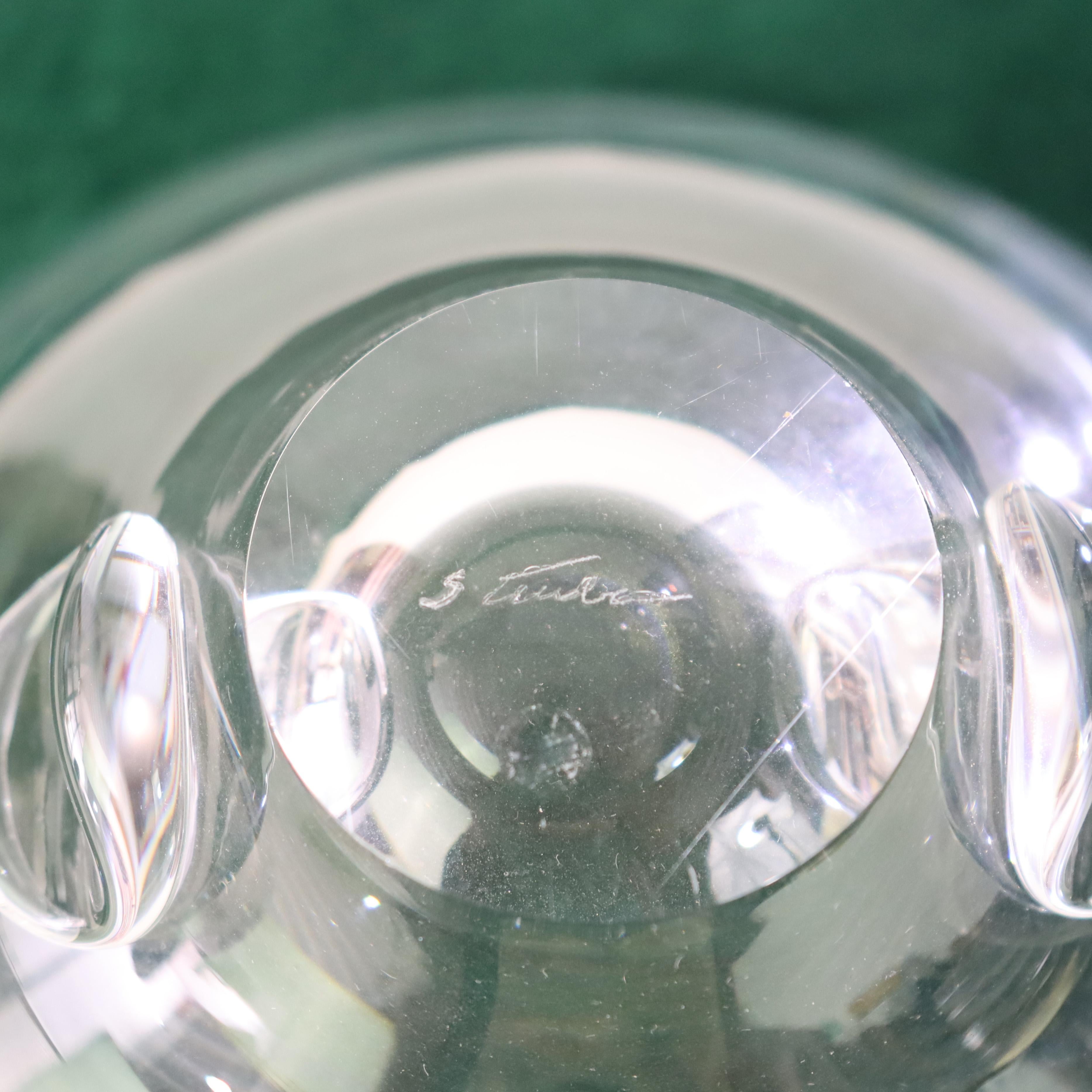 Antique Steuben MCM Art Glass Vessel Signed C1930 For Sale 4