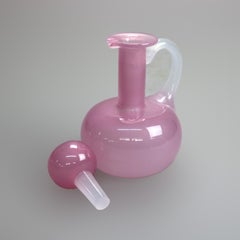 Antique Steuben Rosaline & Alabaster Art Glass Cruet, Circa 1920