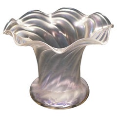 Antique Steuben Verre De Soie Art Glass Vase, Circa 1920