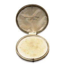 Caja de joyas redonda antigua de Stewart Dawson, de Regent Street