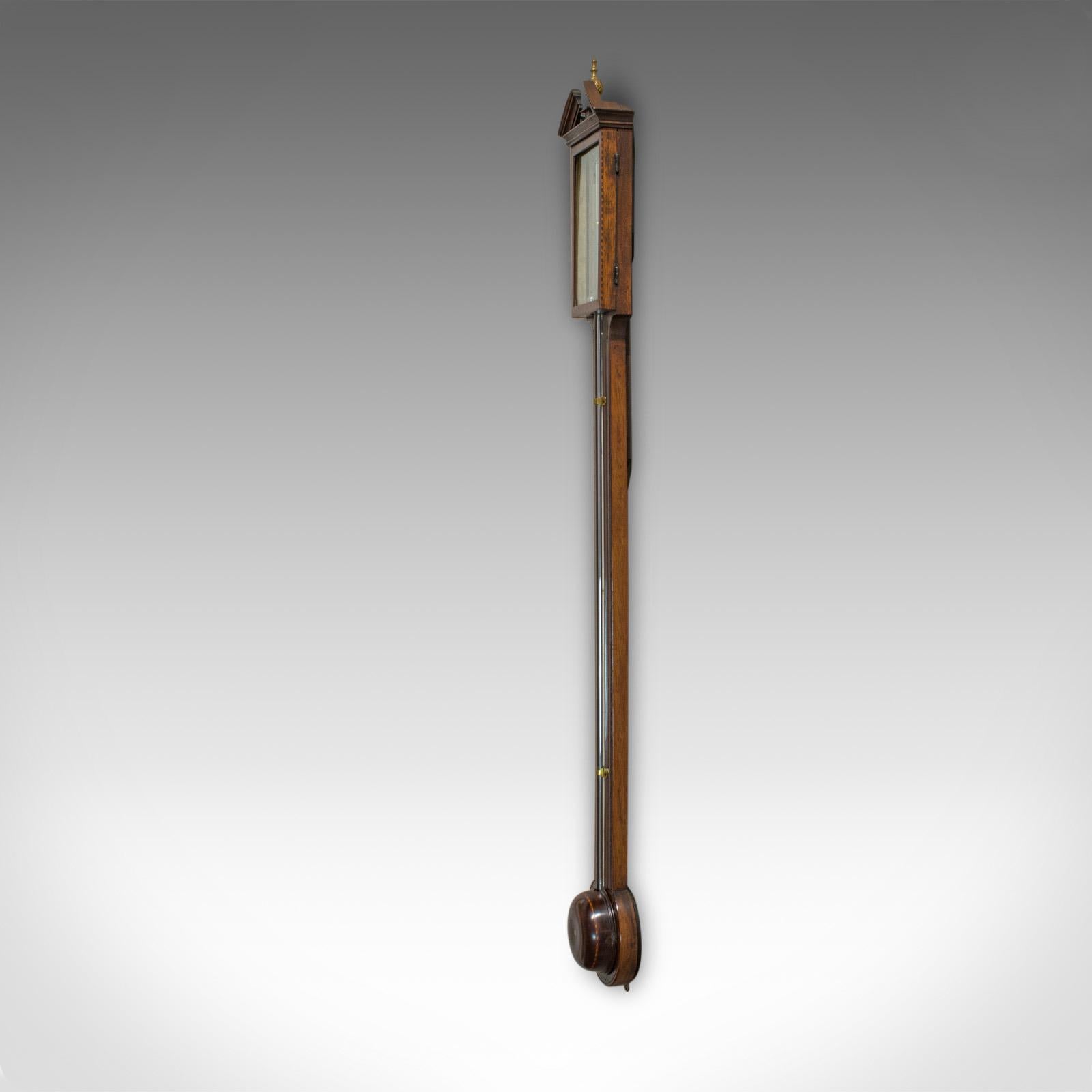 Antique Stick Barometer, English, Mahogany, Torre and Co, London, circa 1850 5