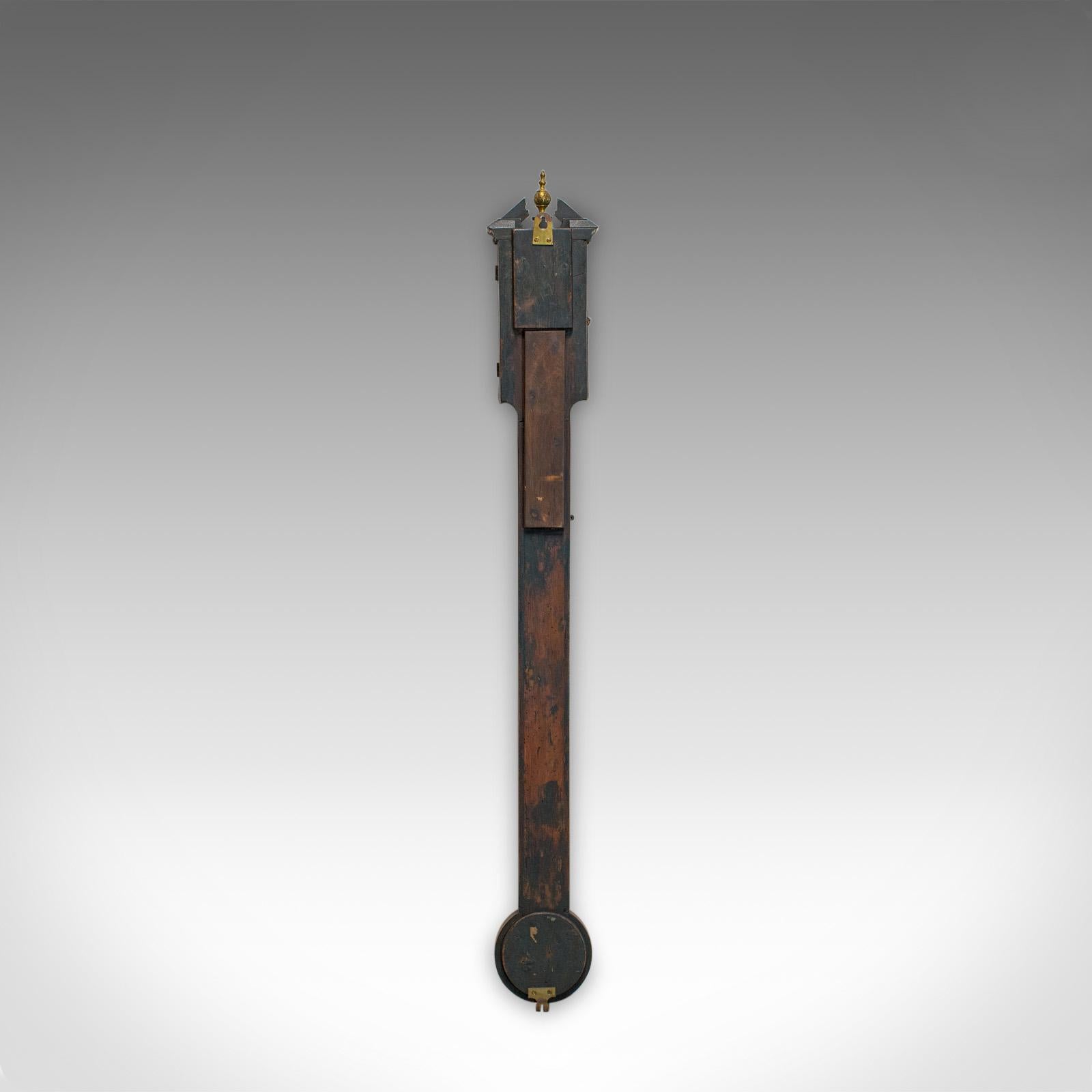 Antique Stick Barometer, English, Mahogany, Torre and Co, London, circa 1850 6