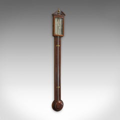 Antique Stick Barometer, English, Mahogany, Torre and Co, London, circa 1850