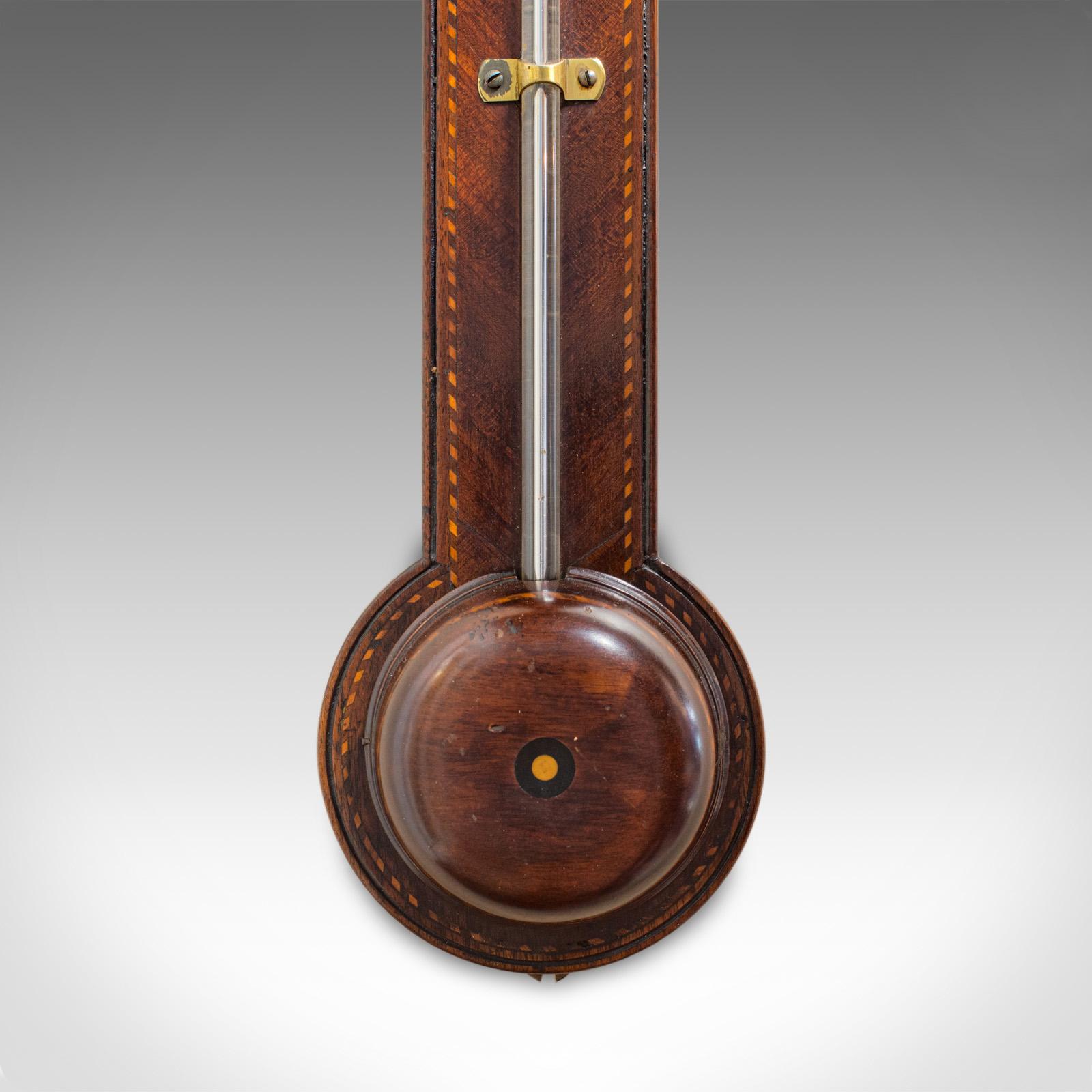 Antique Stick Barometer, English, Mahogany, Torre and Co, London, circa 1850 3