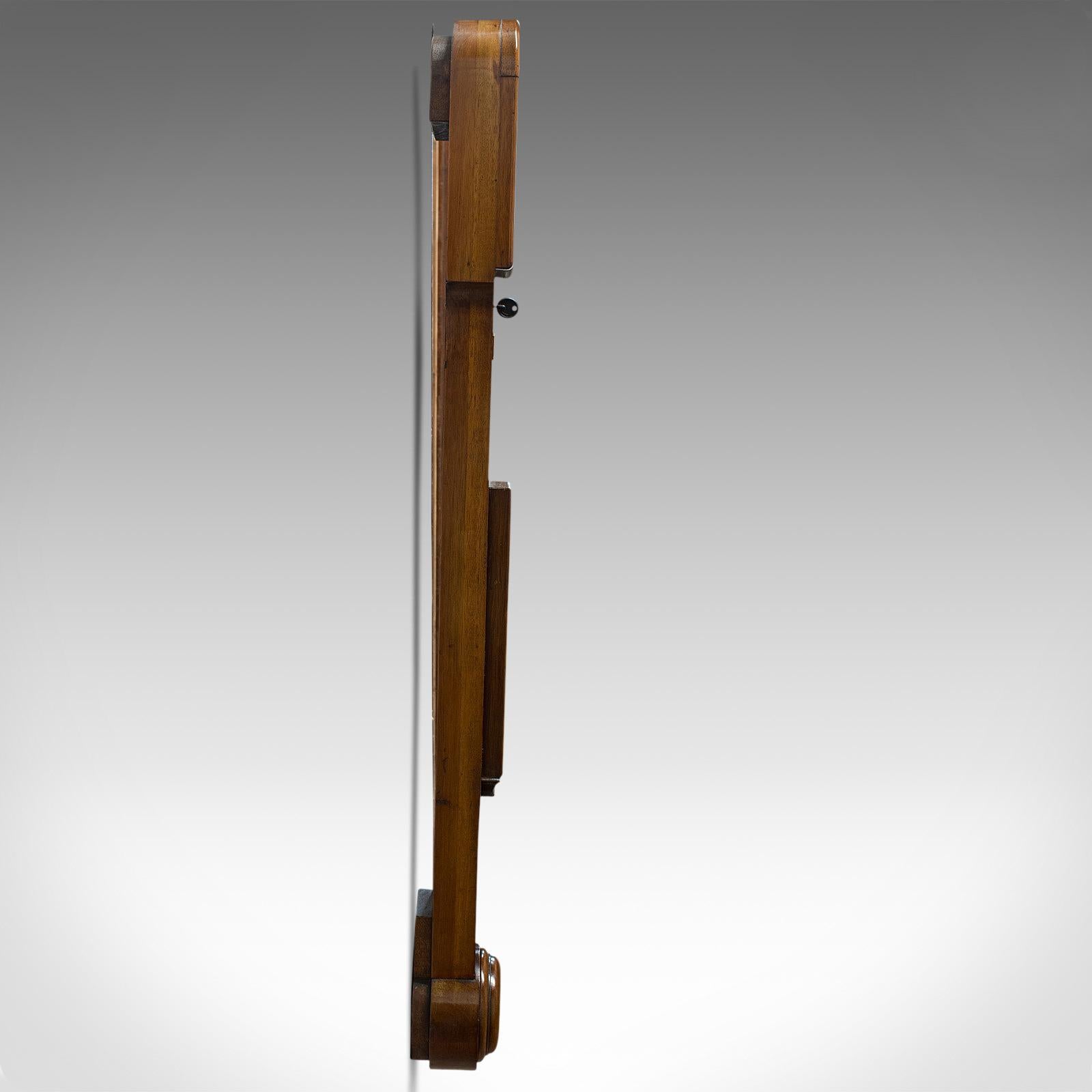 British Antique Stick Barometer, Walnut, Scientific Instrument, Negretti & Zambra, 1900