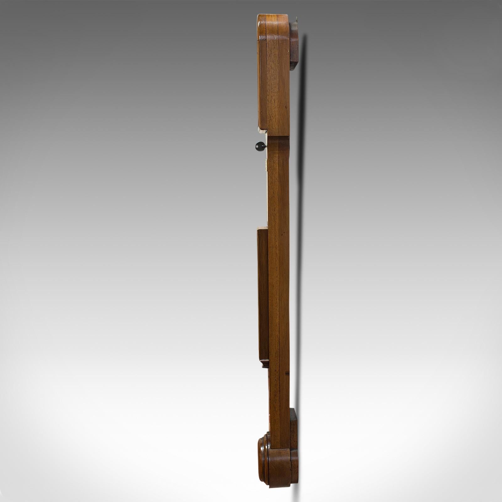 19th Century Antique Stick Barometer, Walnut, Scientific Instrument, Negretti & Zambra, 1900