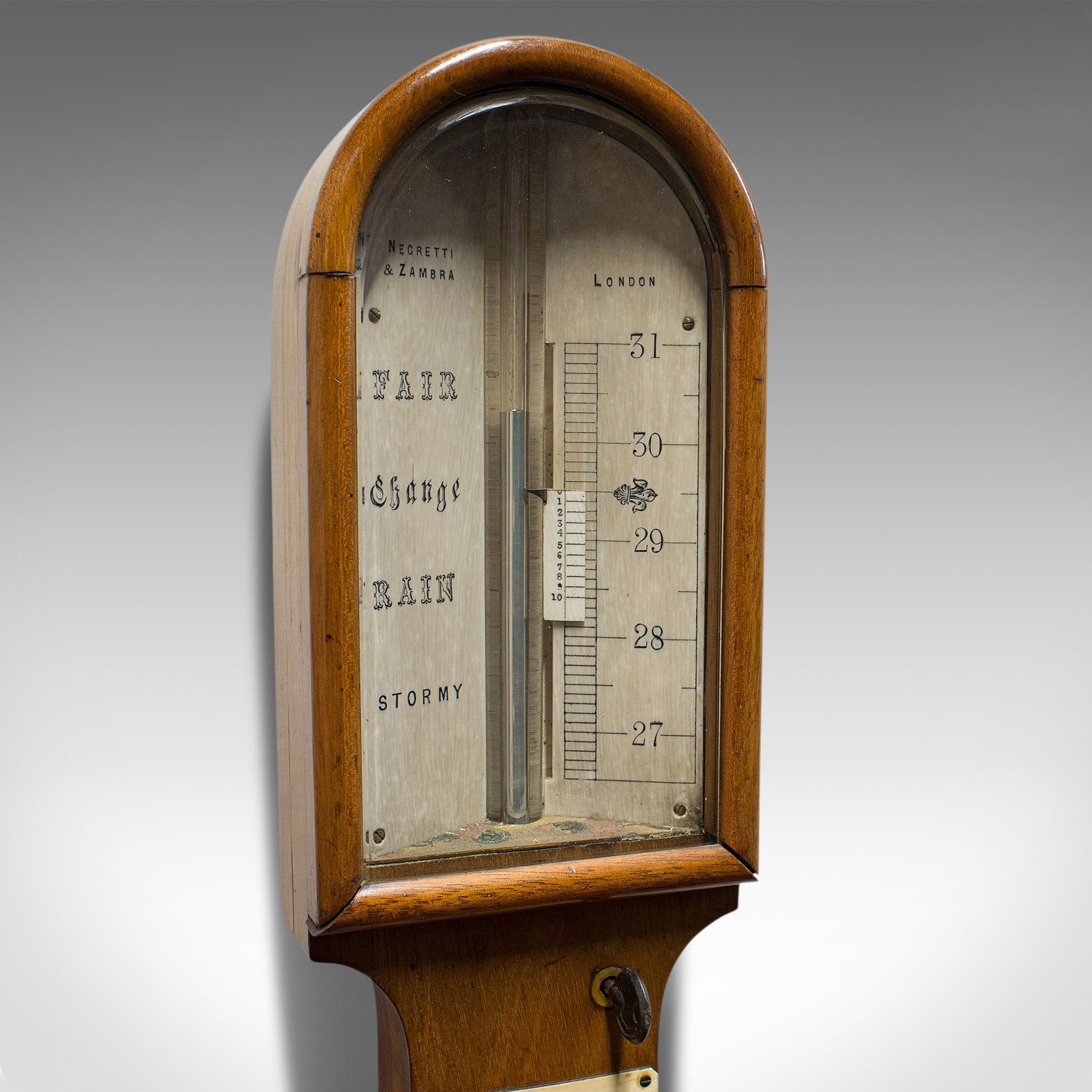 Antique Stick Barometer, Walnut, Scientific Instrument, Negretti & Zambra, 1900 1