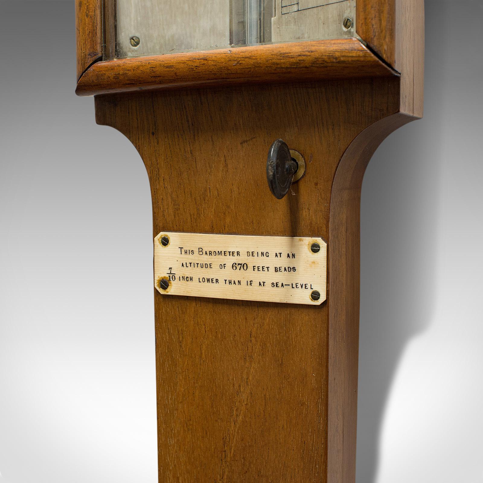 Antique Stick Barometer, Walnut, Scientific Instrument, Negretti & Zambra, 1900 For Sale 4