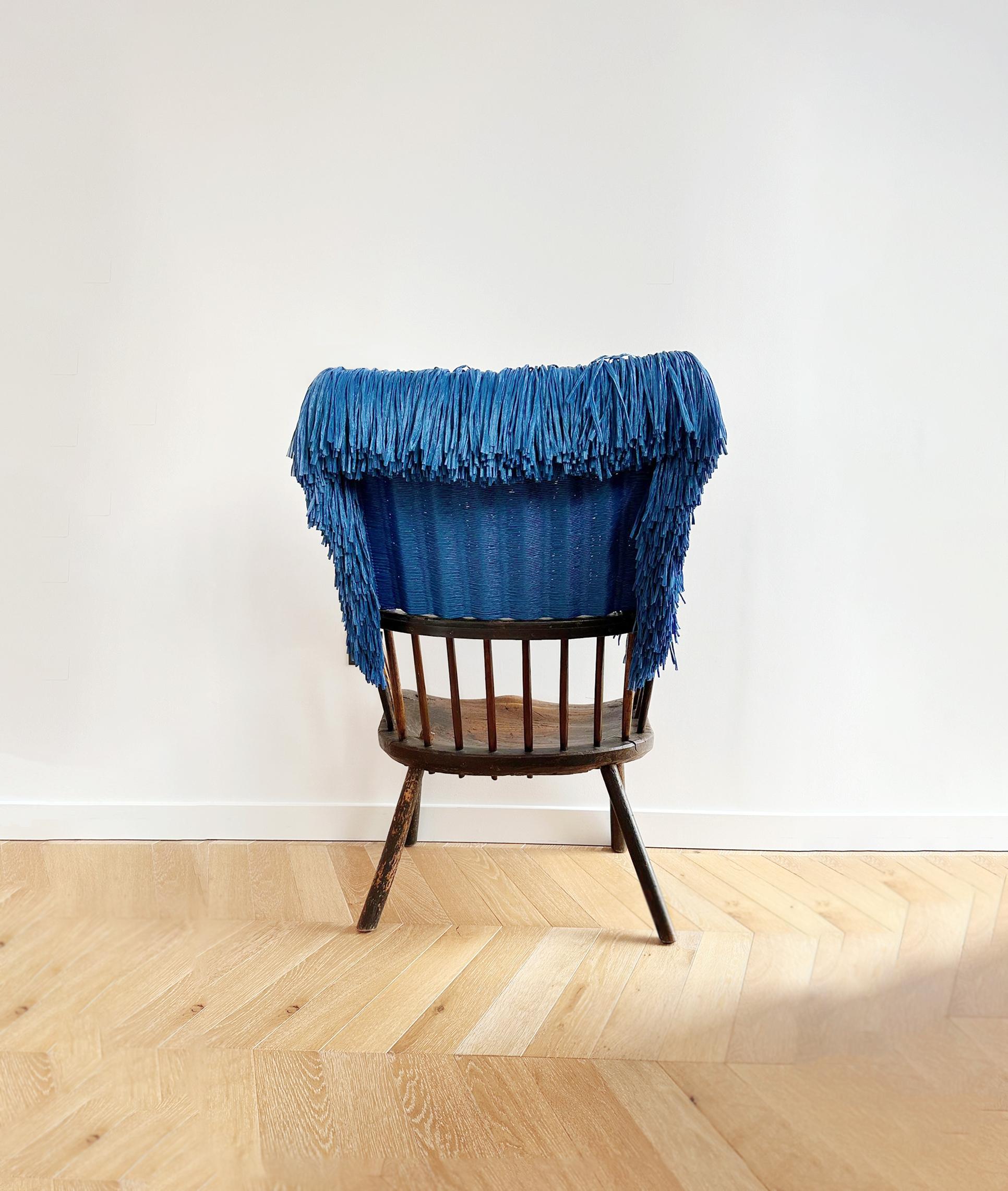 Spanish Antique Stick Loewe Chair Embellished by Santiago Besteiro For Sale