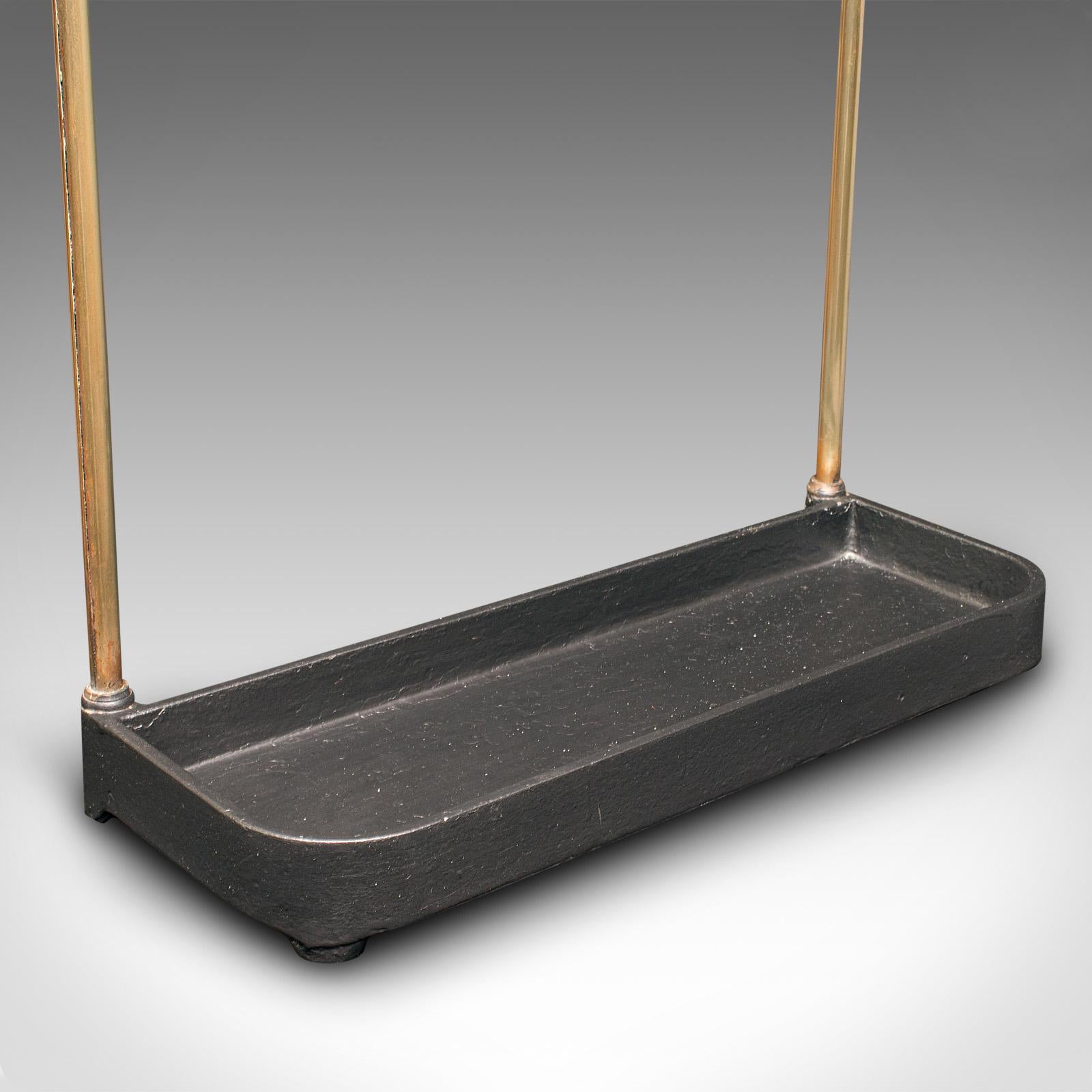 Antiker Stick Loop Stand, Englisch, Messing, Flur, Schirmständer, Spätviktorianisch im Angebot 4